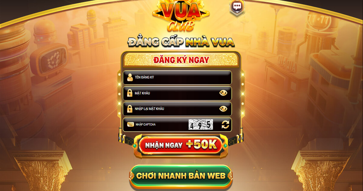 Truy cập link chính thức của cổng game VuaClub